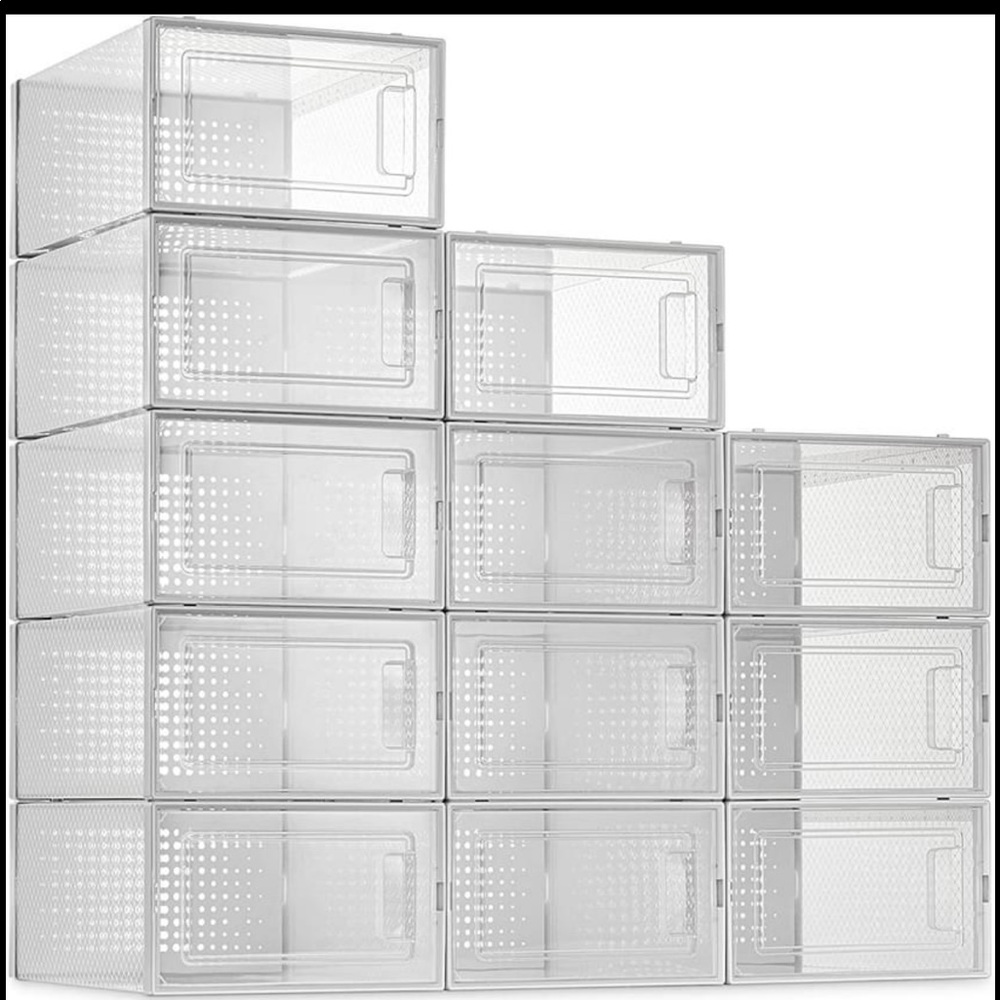 CLEAR SHOE BOXES‼️‼️‼️ $50 FOR 12 BOXES‼️